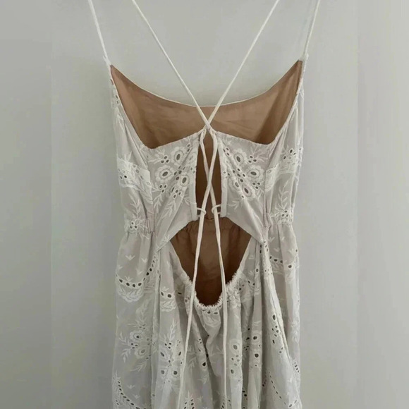 Tracey Reese Organic Eyelet & Laced Back Halter Dress NWT - Picture 7 of 13